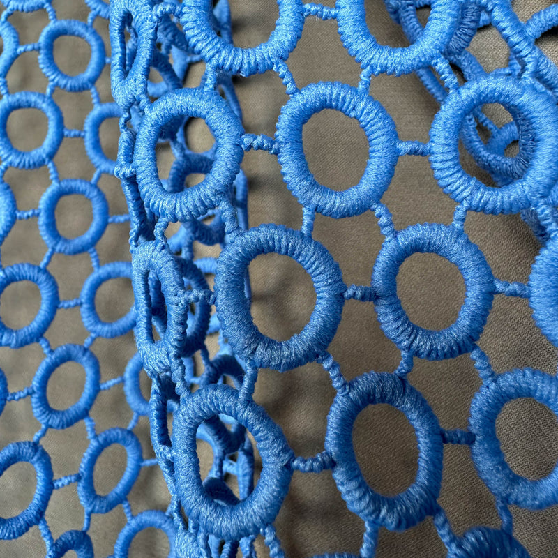 Blue Eyelet Lace