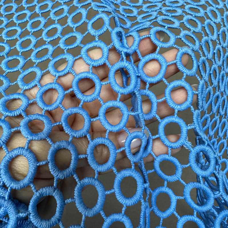 Blue Eyelet Lace