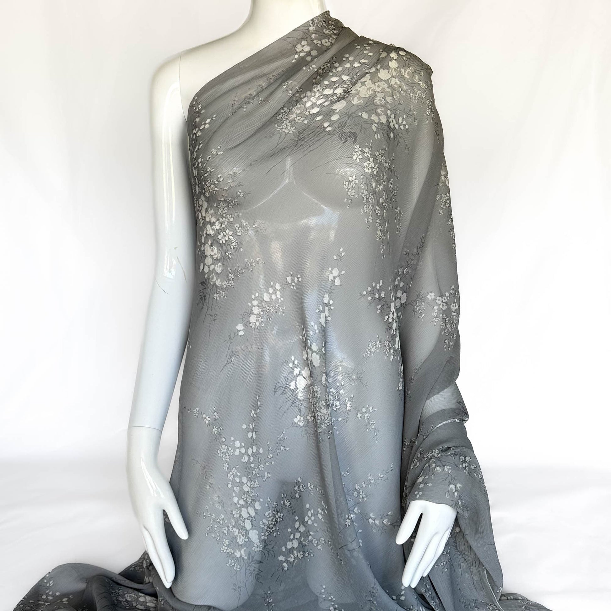 gray silk chiffon dress Beading Steel Grey Chiffon V-Neck Mother of The Bride Dresses