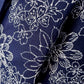 Floral Embroidered Cotton in Navy