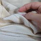 Silk Blend with Gold Pinstripes in Ivory